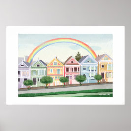 San Francisco Pastel Gemälde Ladys Large Print Poster
