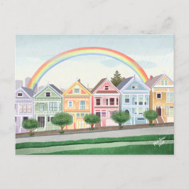 San Francisco Pastel Painted Ladys Blank Postkarte
