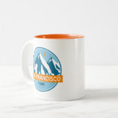 San Francisco Peaks Arizona Stars Moon Zweifarbige Tasse (Vorderseite Links)