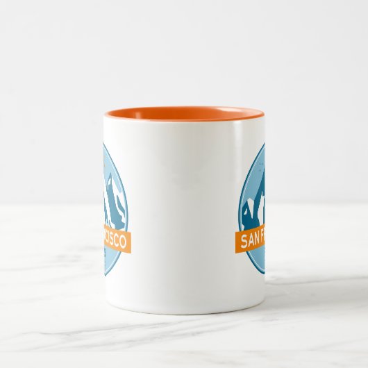 San Francisco Peaks Arizona Stars Moon Zweifarbige Tasse (Mittel)
