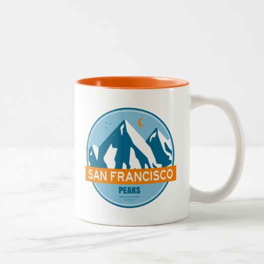 San Francisco Peaks Arizona Stars Moon Zweifarbige Tasse (Rechts)