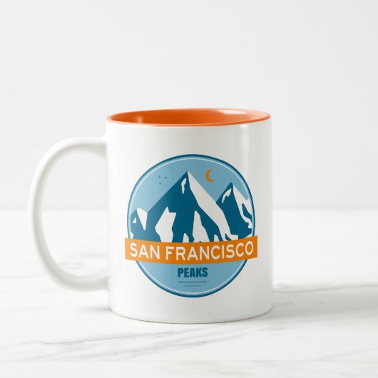 San Francisco Peaks Arizona Stars Moon Zweifarbige Tasse (Links)