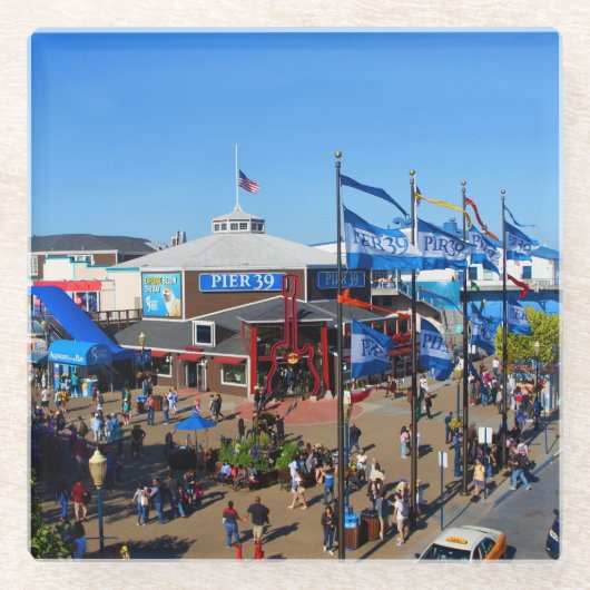 San Francisco Pier 39 #12 Glass Untersetzer (Vorderseite)