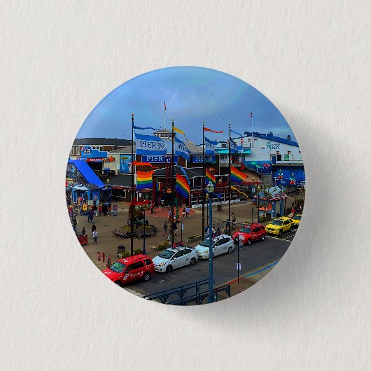 San Francisco Pier 39 Pride #1 Pinback Button (Vorderseite)