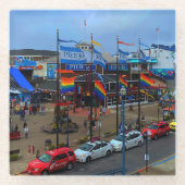 San Francisco Pier 39 Pride #1 Untersetzer aus Gla (Vorderseite)