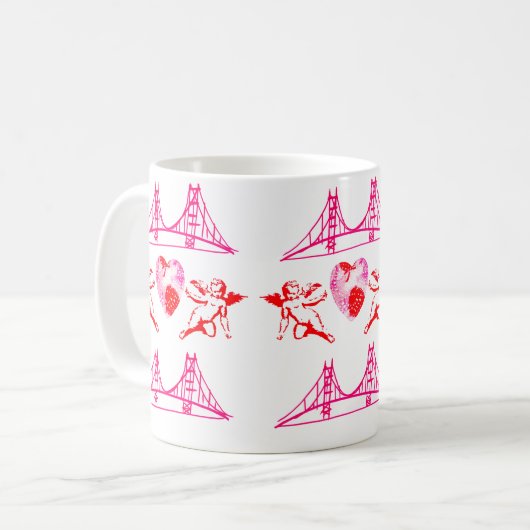 San Francisco Pink Cupids Kaffeetasse (Vorderseite Links)