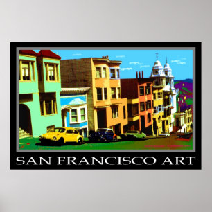 San Francisco Pop-Kunst 69 - Foto-Kunst-Plakat Poster