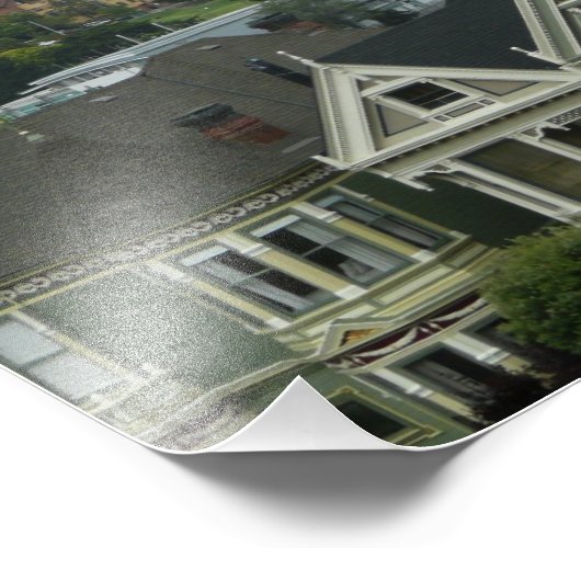 San Francisco Postcard Row City Scene Fotografie (Ecke)