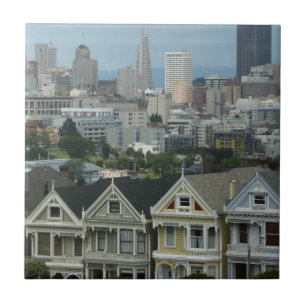 San Francisco Postcard Row City Scene Fotografie Fliese