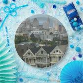 San Francisco Postcard Row City Scene Fotografie Pappteller (Party)