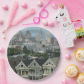 San Francisco Postcard Row City Scene Fotografie Pappteller (Party)