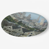 San Francisco Postcard Row City Scene Fotografie Pappteller (Schrägansicht)