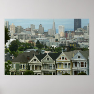 San Francisco Postcard Row City Scene Fotografie Poster