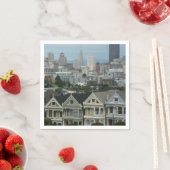 San Francisco Postcard Row City Scene Fotografie Serviette (Beispiel)