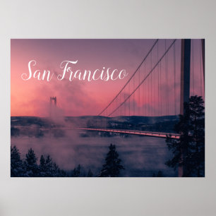 San Francisco Poster mit Golden Gate Bridge