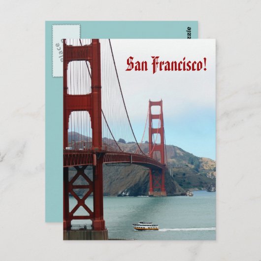 San Francisco Postkarte (Vorne/Hinten)