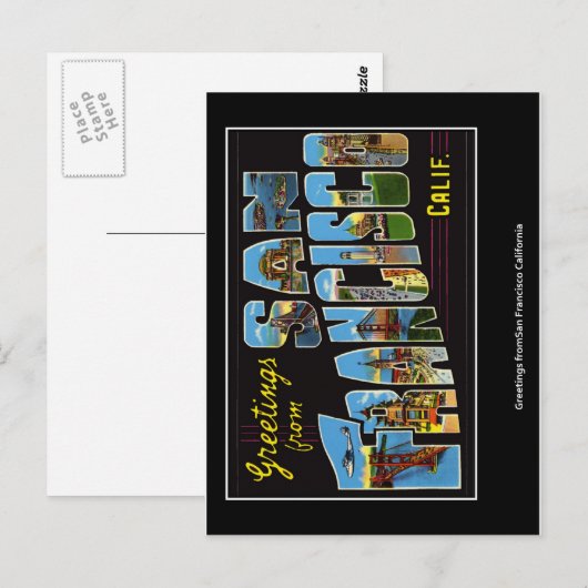San Francisco Postkarte (Vorne/Hinten)