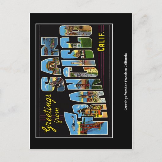 San Francisco Postkarte (Vorderseite)