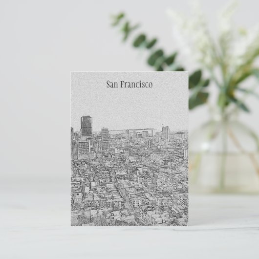 San Francisco! Postkarte (Stehend Vorderseite)