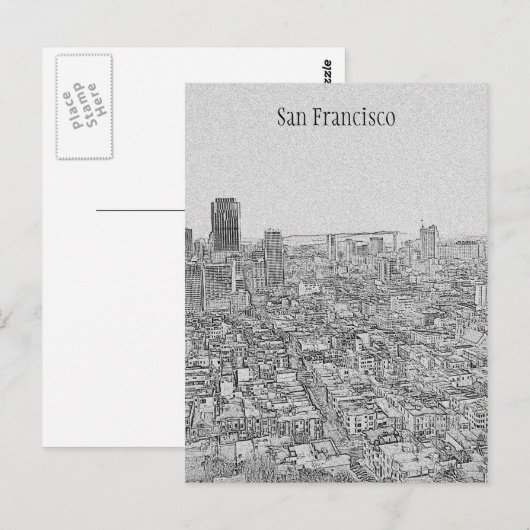 San Francisco! Postkarte (Vorne/Hinten)
