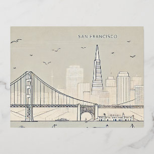 San Francisco Postkarte   Golden Gate Bridge 