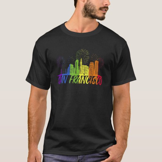 San Francisco Pride Skyline Pride Parade San Fran T-Shirt (Vorderseite)