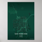 San Francisco Print Map Wallart Poster Gift (Vorne)