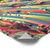 San Francisco Psychedelic Rainbow Art Print Poster (Ecke)