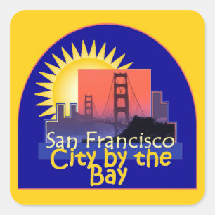 SAN FRANCISCO QUADRATISCHER AUFKLEBER