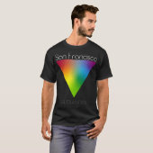 San Francisco Rainbow Triangle Gay LGBT Queer Name T-Shirt (Vorne ganz)