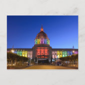 San Francisco Rathaus-Regenbogenlichter Postkarte (Vorderseite)