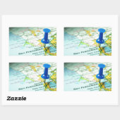 San Francisco Rechteckiger Aufkleber (Blatt)