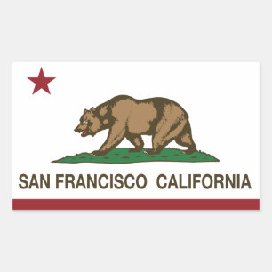 San Francisco Rechteckiger Aufkleber