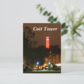 San Francisco Red Coit Tower Postcard Postkarte (Stehend Vorderseite)