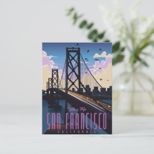 San Francisco Reiseplakat Einladungspostkarte