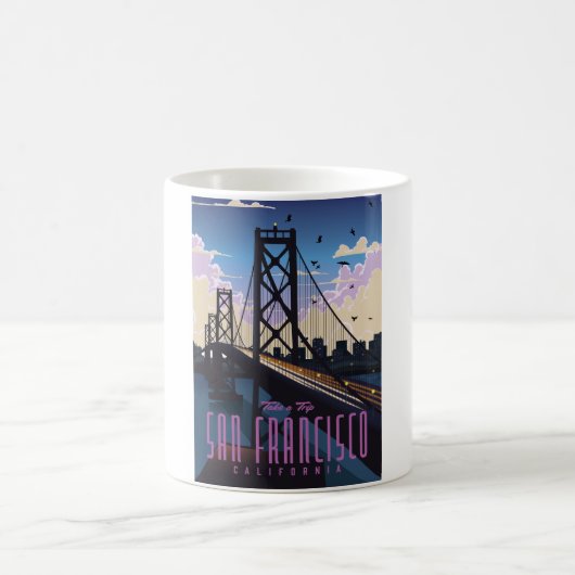 San Francisco Reiseplakat Kaffeetasse (Mittel)