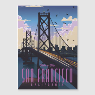 San Francisco Reiseplakat Magnetkarte
