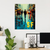 San Francisco Reiseplakat Poster (Heimbüro)