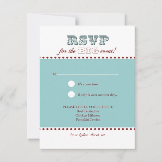 San Francisco Response Card: Cherry Cloud RSVP Karte (Vorderseite)