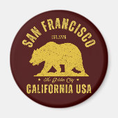 San Francisco Retro California Travel Magnet (Vorne)
