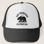 San Francisco Retro California Travel Souvenir Truckerkappe (Vorderseite)