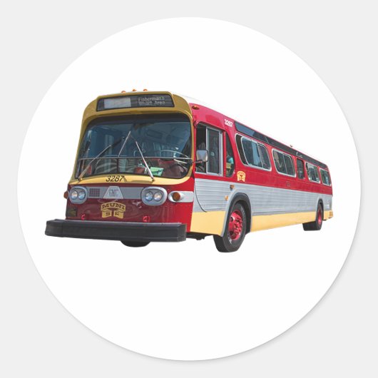 San Francisco Retro Muni Bus Aufkleber (Vorderseite)