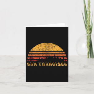 San Francisco Retro-Sonnenuntergangs-Shirt Cooles  Karte