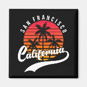 San Francisco Retro Sunset and Palm Tree Magnet (Vorne)