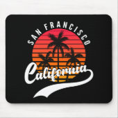 San Francisco Retro Sunset Mouse Pad Mousepad (Vorne)