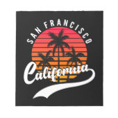 San Francisco Retro Sunset Notepad Notizblock (Vorderseite)