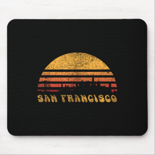 San Francisco Retro Sunset Shirt Cooles Vintages V Mousepad