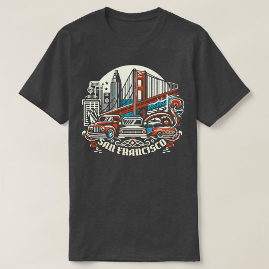 San Francisco Retrostil T-Shirt (Design vorne)
