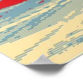 San Francisco, rot blau Poster (Ecke)