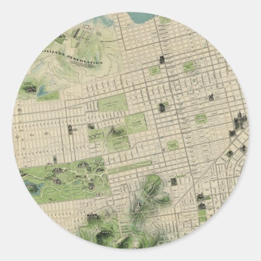 San Francisco Runder Aufkleber (Vorderseite)